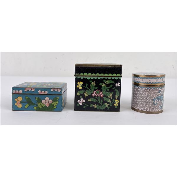 Antique Chinese Cloisonne Boxes