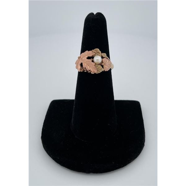 Black Hills Gold 14K Pearl Ring