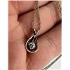 Image 3 : 14k White Gold Diamond Necklace Pendant
