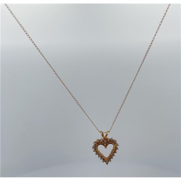 10k Yellow Gold Heart Necklace