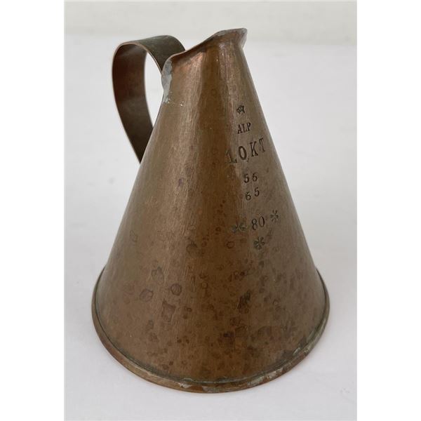 Antique Copper Gold Assayers Pitcher