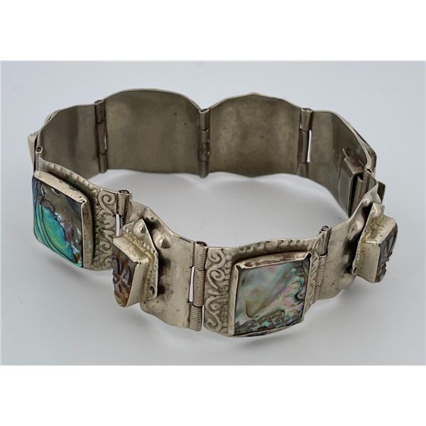 Mexican Mother of Pearl Link Bracelet