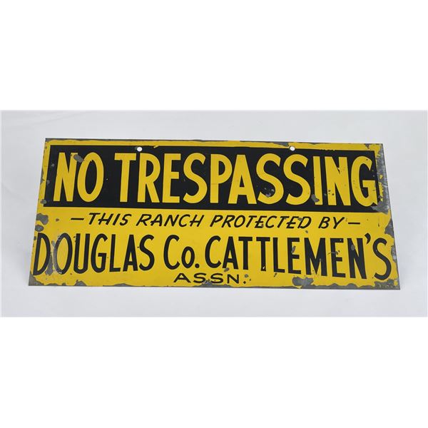 Antique Colorado Ranch No Trespassing Sign