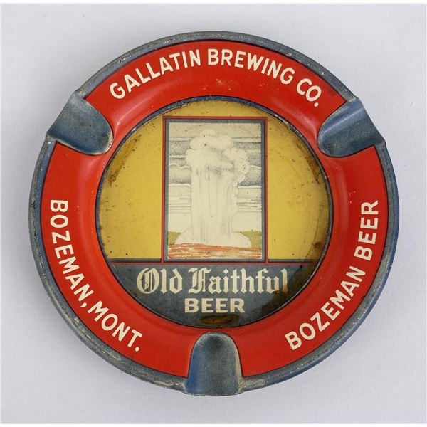 Old Faithful Beer Bozeman Montana Ashtray