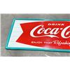 Image 2 : Original Vintage Coca Cola Coke Fishtail Sign