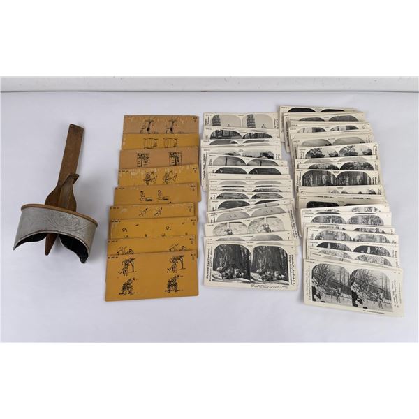 Antique Stereoviewer and Stereoview Cards