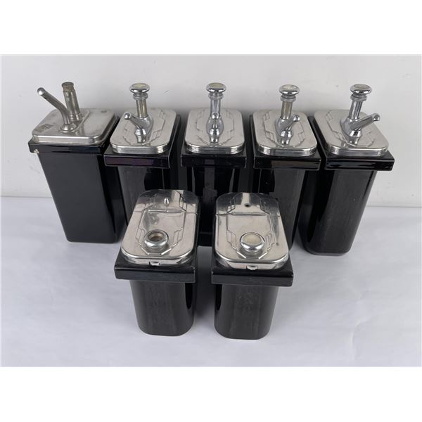 Porcelain Soda Fountain Syrup Dispenser Set