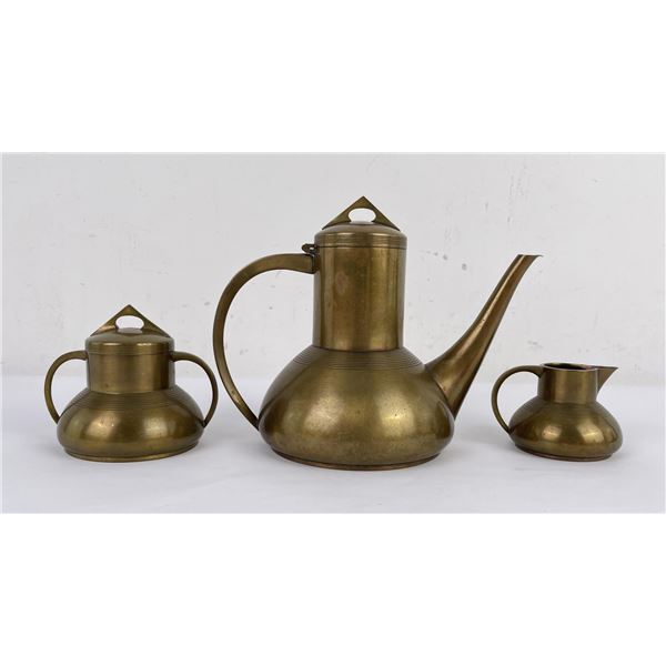 Art Deco Bronze Tea Set JP Kayser