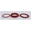 Image 2 : Chinese Carved Cinnabar Bangle Bracelets
