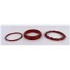 Image 3 : Chinese Carved Cinnabar Bangle Bracelets