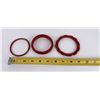 Image 4 : Chinese Carved Cinnabar Bangle Bracelets