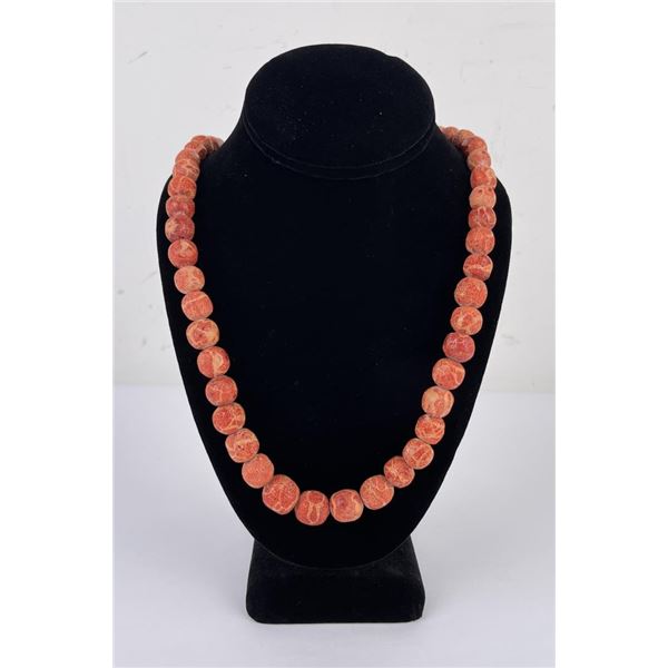 Chinese Red Coral Necklace