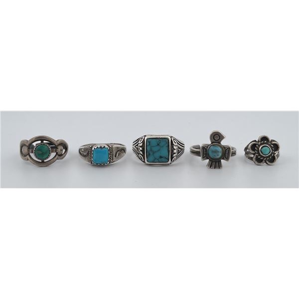 Navajo Sterling Silver Turquoise Rings