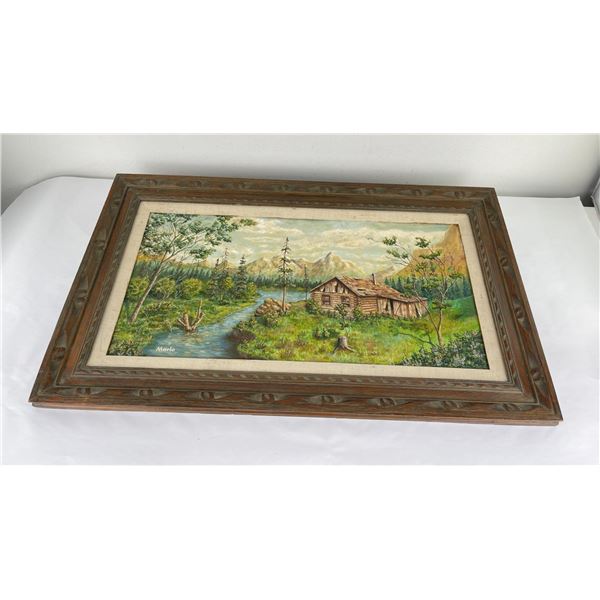 Marlo Anderson Fort Shaw Oil on Board Painting