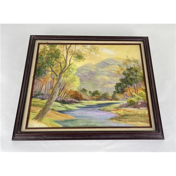 Montana Landscape Oil on Board Painting