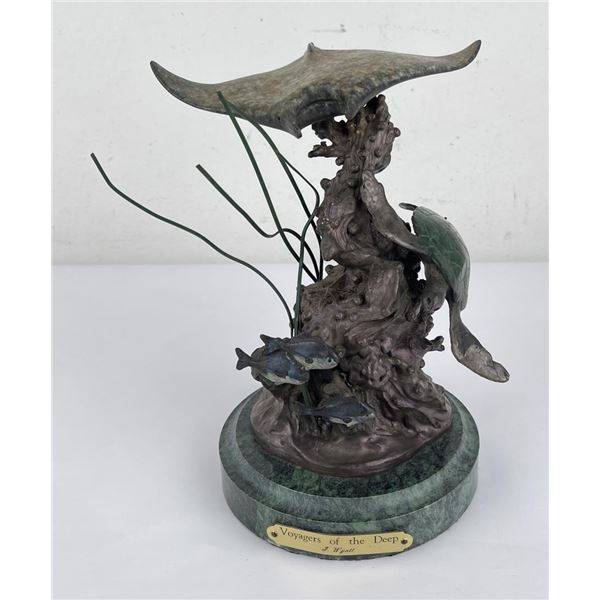 J Wyatt Stingray Bronze Voyages of the Deep