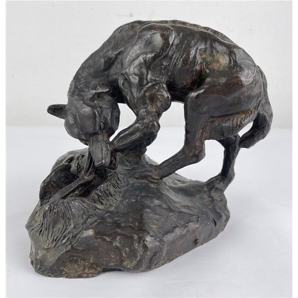 Alex Lafountain Wolf in Trap Bronze