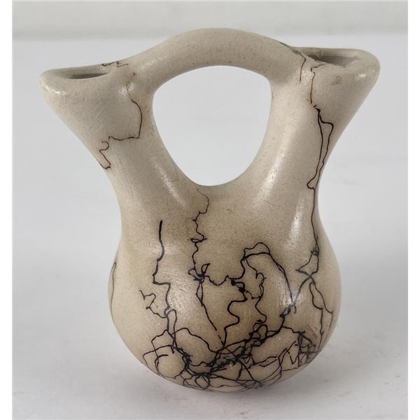Horsehair Native American Pottery Wedding Vase