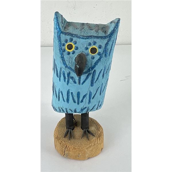 Navajo Indian Folk Art Carved Owl
