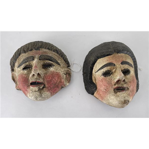 Pair of Old Mexican Masks
