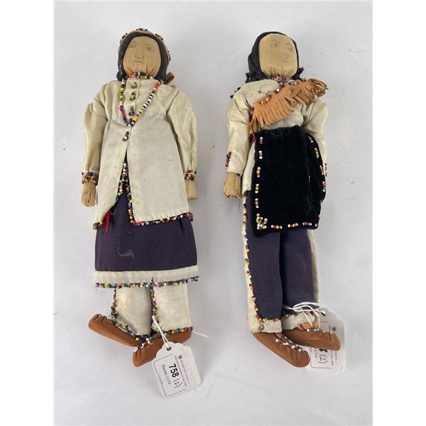 Pair of Iroquois Indian Dolls