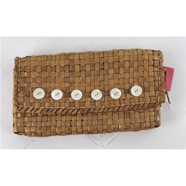 Northwest Coast Indian Basket Wallet Purse