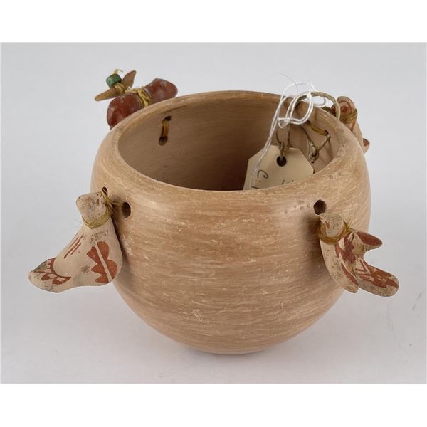 Taos Pueblo Fetish Pottery Indian Bowl Pot