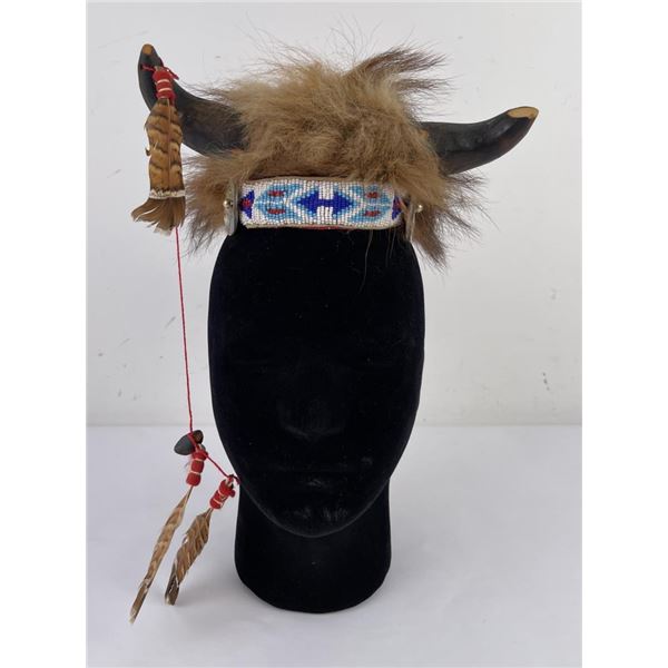 American Indian Child Buffalo Head Dress