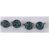 Image 2 : Navajo Sterling Silver Turquoise Buttons