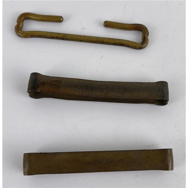 Set of Brass Slides and Belt Hook USMC Winchester