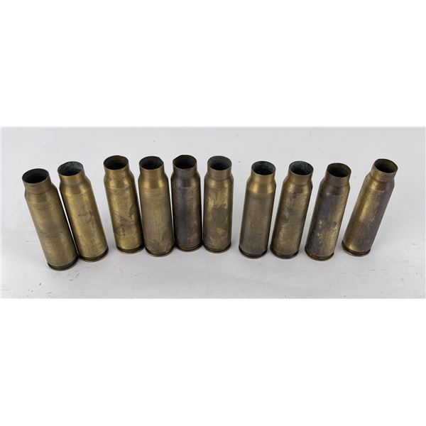 10x WW2 Brass 20mm Anti Aircraft Shell Cases
