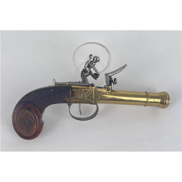 18th Century English Flintlock Boarding Pistol