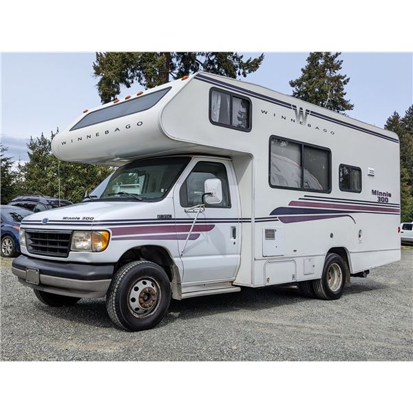 0E --  1995 FORD ECONOLINE E350 WINNEBAGO MINNIE 300 Apr 22ft, White, 48782 MILES