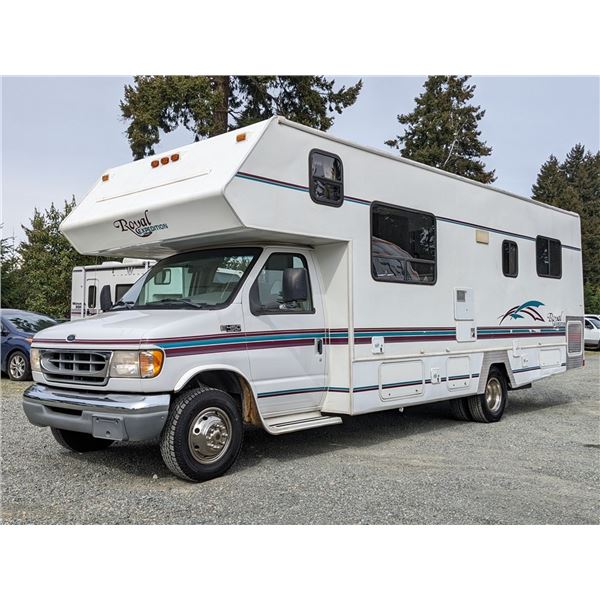 0D --  1999 FORD ECONOLINE E450 ROYAL EXPEDITION Apr 27ft CLASSIC MOTORHOME, White, 64724 KM's