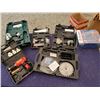 Image 1 : Three air Nailers, Heat Gun, Dado Blades & King Canada Drill
