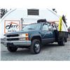 Image 2 : 0C --  1997 CHEVROLET GMT400 K3500 4X4 FLAT DECK, Green, 231192  KM's