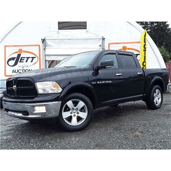 A6 --  2012 DODGE RAM 1500 OUTDOORSMAN SLT CREW CAB 4X4, Black, 205863 KM's