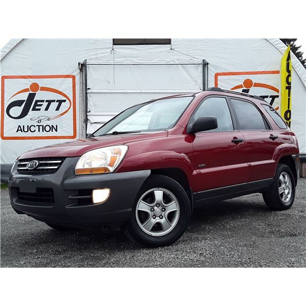 A10 --  2007 KIA SPORTAGE EX AWD, Red, 286096 KM's