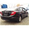 Image 13 : B6 --  2012 HONDA CIVIC LX, BLACK, 115,905 KMS