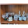 Image 2 : 2 Shelves of Orinmental glass serving dishes
