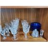 Image 3 : 2 Shelves of Orinmental glass serving dishes