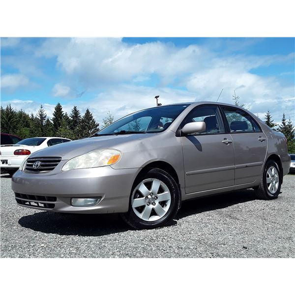 A12F --  2003 TOYOTA COROLLA CE, Gold, 255955 KM's