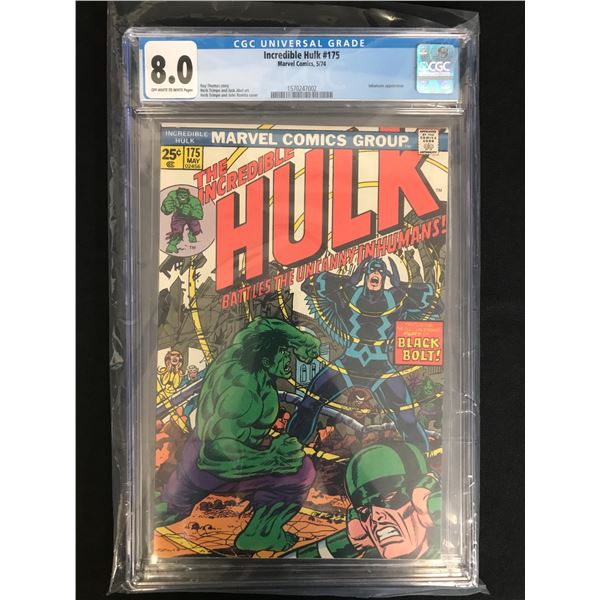 INCREDIBLE HULK NO.175 CGC 8.0 (MARVEL COMICS, 1974)