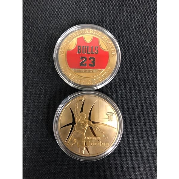 LTD. EDITION GOLD PLATED MICHAEL JORDAN COIN LOT