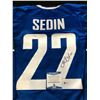 Image 2 : DANIEL SEDIN SIGNED FRAMING HOCKEY JERSEY (BECKETT COA)