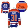 Image 1 : GRANT FUHR SIGNED EDMONTON OILERS JERSEY (FROZEN POND COA)