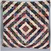 Image 1 : Antique Log Cabin Ribbon Quilt