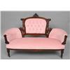 Image 1 : Victorian Settee with Pink Upholstery 19th c.