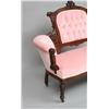 Image 4 : Victorian Settee with Pink Upholstery 19th c.