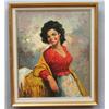 Image 2 : 20th c. Italian School Oil Painting of Beauty